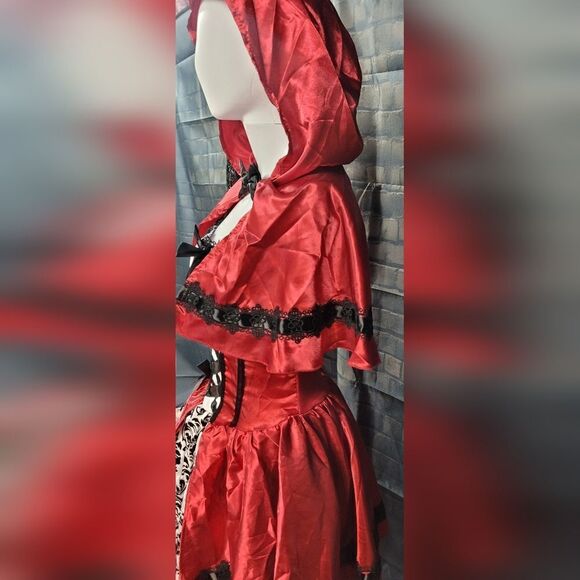Leg Avenue Gothic Red Riding Hood Halloween Costume Women's Size Small - Picture 4 of 11